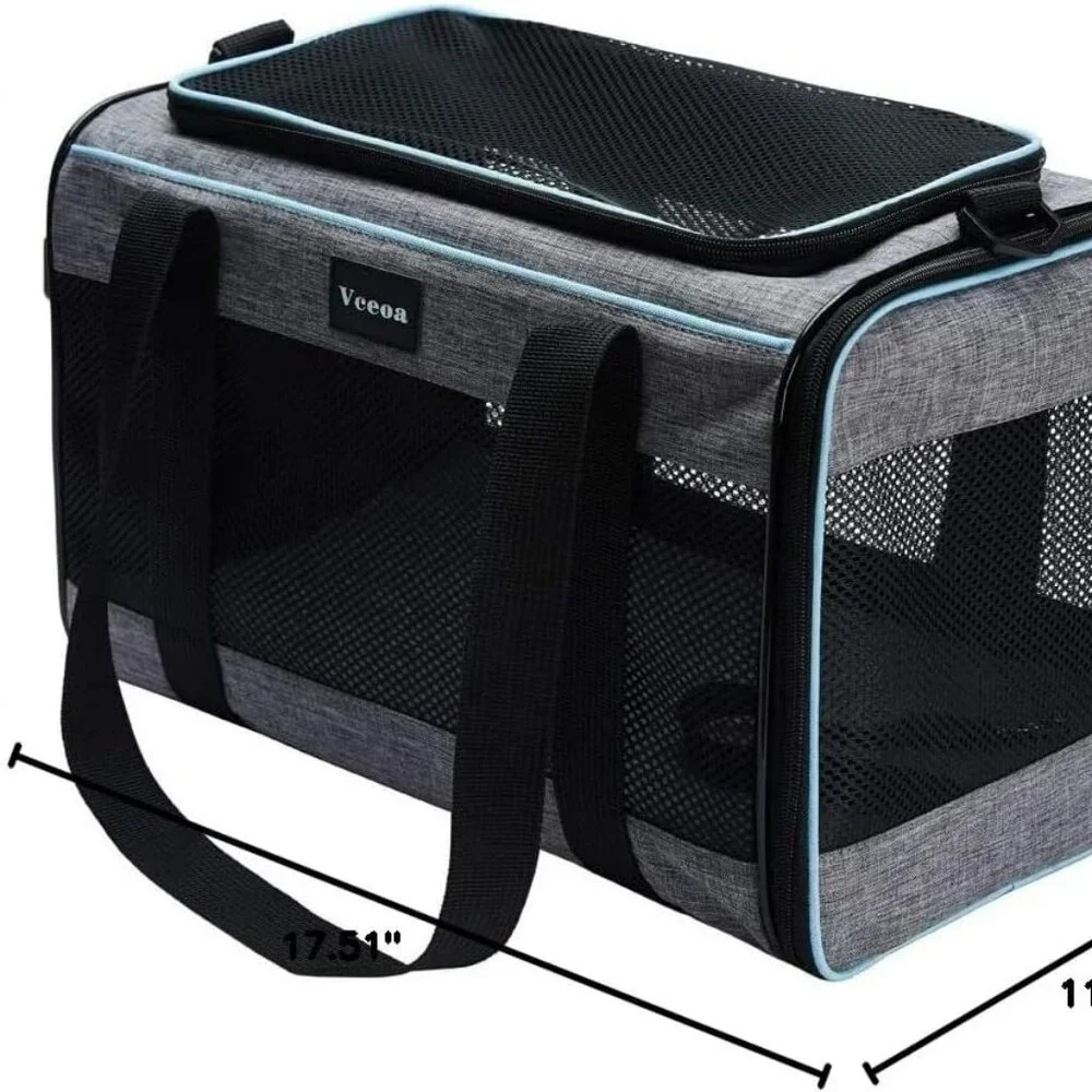 17.5x11x11 Inches Cat, Dog Carrier for Pets Up to 16 Lbs, Soft-Sided Cat Bag Ani